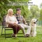 Costway 2-Person Patio Bench Folding Outdoor Garden Bench with Backrest and Armrests